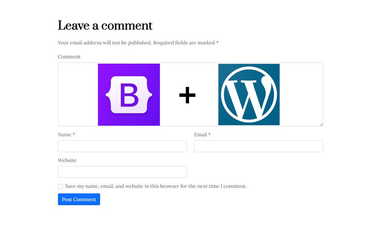Style WordPress comments with bootstrap