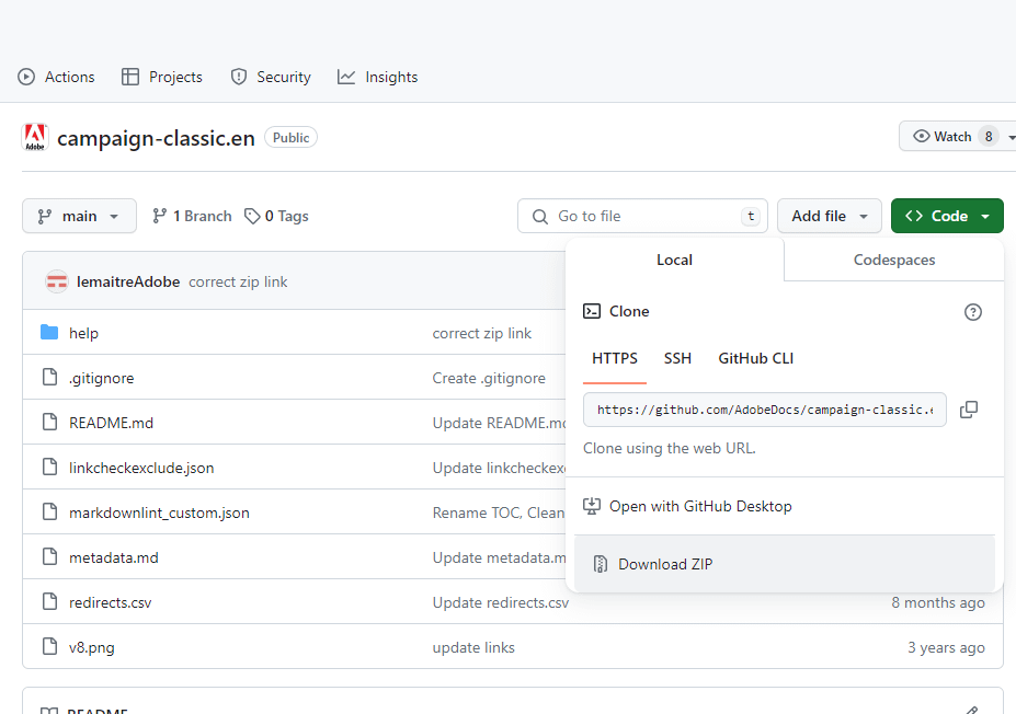 Download github repository to as archive