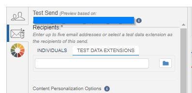 Salesforce Marketing Cloud - Preview and Test email using test data extension