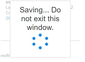 Salesforce Marketing Cloud - Saving... Do not exit this window.